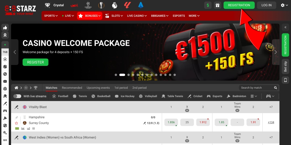 click on sign up button