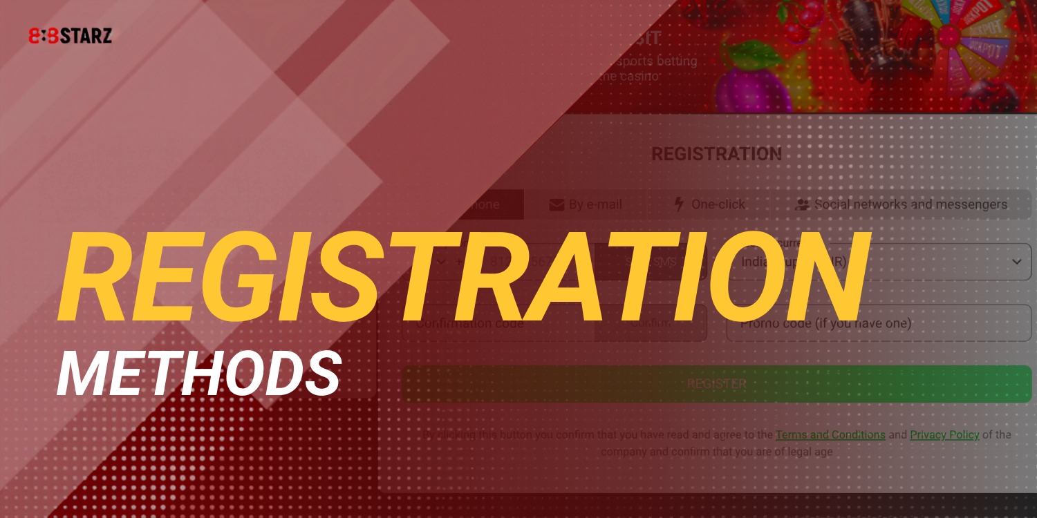different registration methods at 888starz