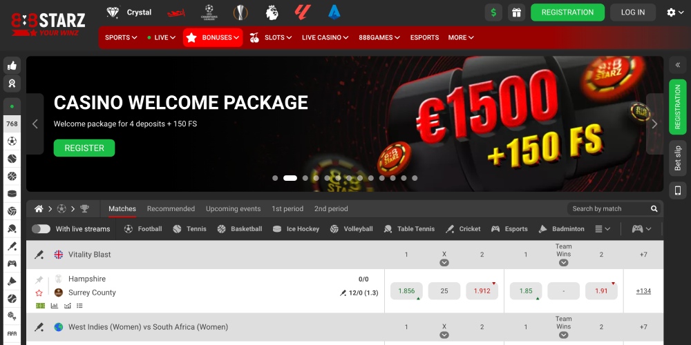 open the main website