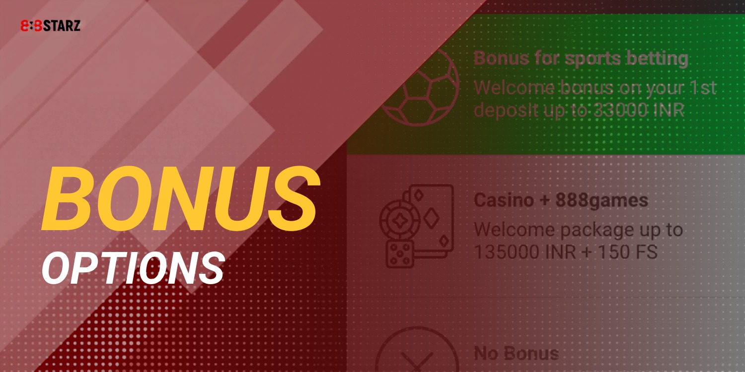 options of bonuses in casino